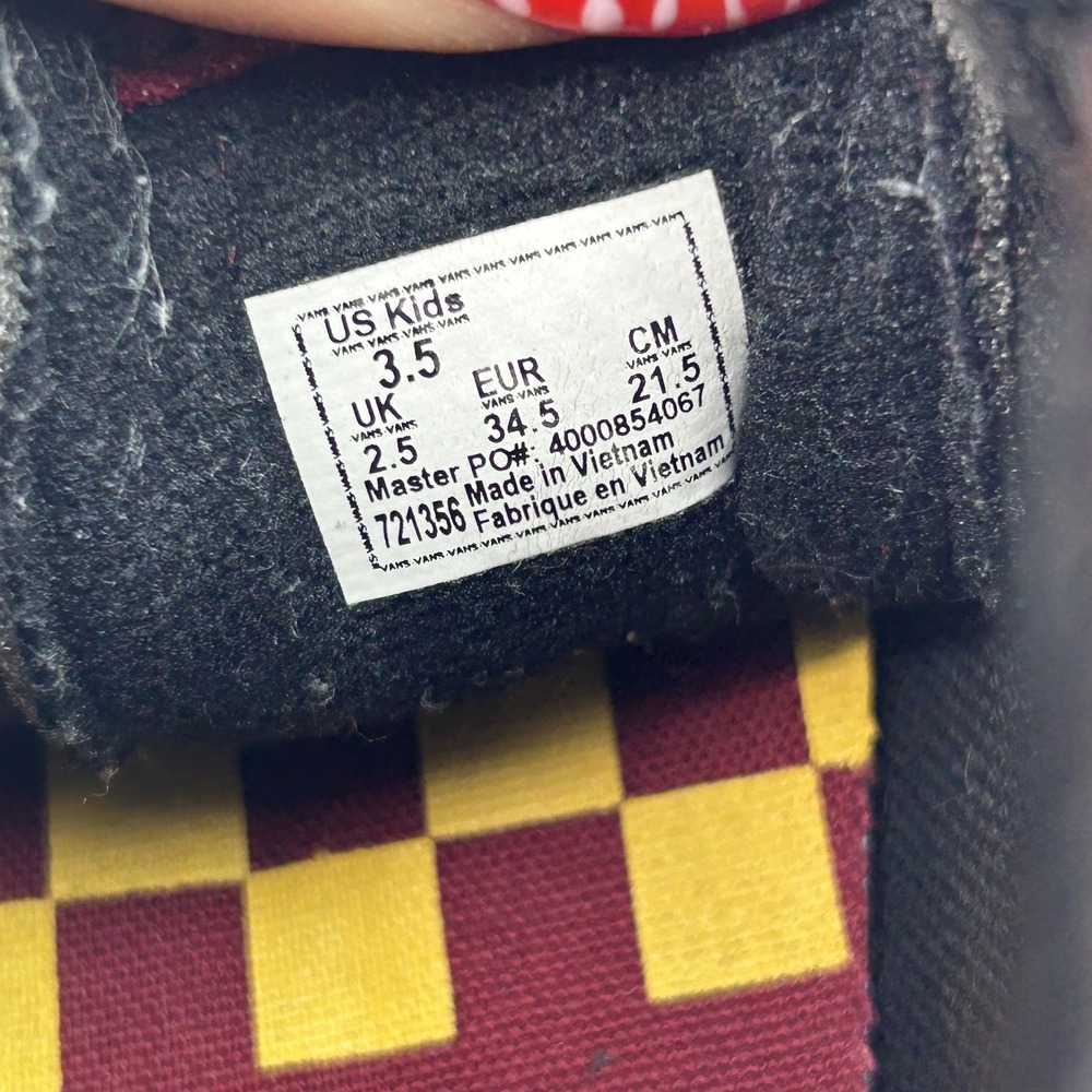 Vans Youth 3.5 Harry Potter Gryffindor Sk8-Hi Limited Edition Shoes - Picture 9 of 15